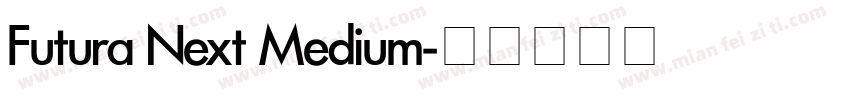 Futura Next Medium字体转换
